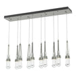 Hubbardton Forge 2022 Sterling Clear Glass (ZM) Standard Link 10-Light Clear Glass Pendant