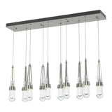 Hubbardton Forge 2022 Sterling Clear Glass (ZM) Standard Link 10-Light Clear Glass Pendant