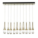 Hubbardton Forge 2022 Modern Brass Clear Glass (ZM) Standard Link 10-Light Clear Glass Pendant