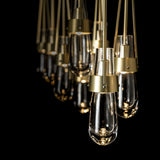 Hubbardton Forge 2022 Modern Brass Clear Glass (ZM) Standard Link 10-Light Clear Glass Pendant