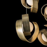 Hubbardton Forge 2023 Modern Brass Opal Glass (GG) Standard Riza 10-Light Pendant