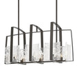 Hubbardton Forge 2022 Dark Smoke White Swirl Glass (YR) Multi Arc Linear Pendant