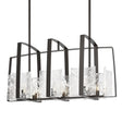 Hubbardton Forge 2022 Oil Rubbed Bronze White Swirl Glass (YR) Multi Arc Linear Pendant