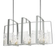 Hubbardton Forge 2022 Vintage Platinum White Swirl Glass (YR) Multi Arc Linear Pendant