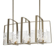 Hubbardton Forge 2022 Soft Gold White Swirl Glass (YR) Multi Arc Linear Pendant