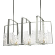 Hubbardton Forge 2022 Sterling White Swirl Glass (YR) Multi Arc Linear Pendant