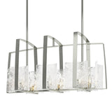 Hubbardton Forge 2022 Sterling White Swirl Glass (YR) Multi Arc Linear Pendant