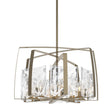 Hubbardton Forge 2022 Soft Gold White Swirl Glass (YR) Multi Arc 8-Light Pendant