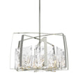 Hubbardton Forge 2022 Sterling White Swirl Glass (YR) Multi Arc 8-Light Pendant