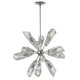 Hubbardton Forge 2023 Sterling Crystal Multi Luma 12-Light Starburst Pendant