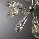 Hubbardton Forge 2023 Sterling Crystal Multi Luma 12-Light Starburst Pendant