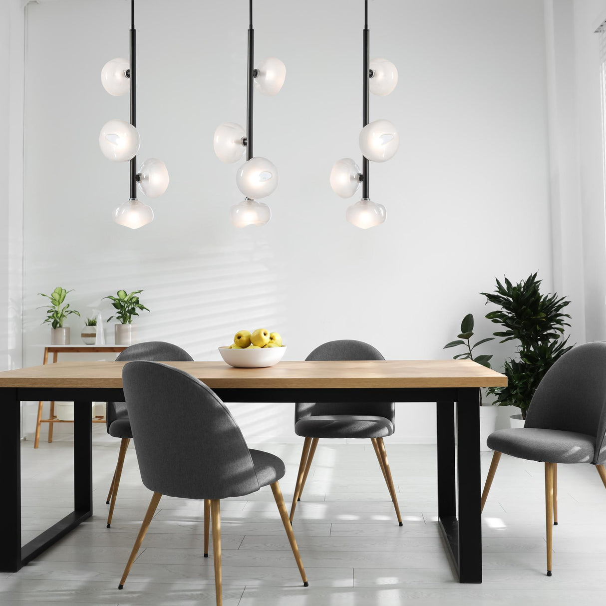 Hubbardton Forge 2023 Oil Rubbed Bronze Frosted Glass (FD) Multi Ume Vertical Pendant