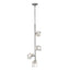 Hubbardton Forge 2022 Sterling Crystal Multi Gatsby 4-Light Vertical Pendant