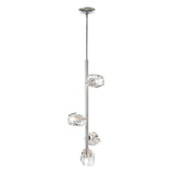 Hubbardton Forge 2022 Sterling Crystal Multi Gatsby 4-Light Vertical Pendant