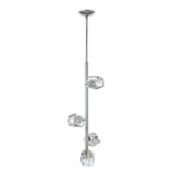 Hubbardton Forge 2022 Sterling Crystal Multi Gatsby 4-Light Vertical Pendant