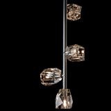 Hubbardton Forge 2022 Sterling Crystal Multi Gatsby 4-Light Vertical Pendant