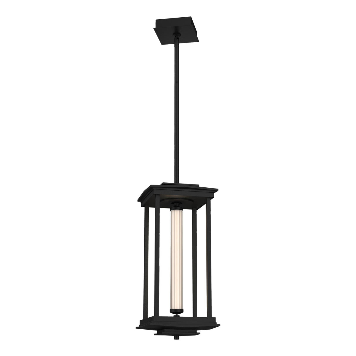 Hubbardton Forge 2023 Black Clear Glass (ZM) Multi Athena 1-Light Medium LED Lantern