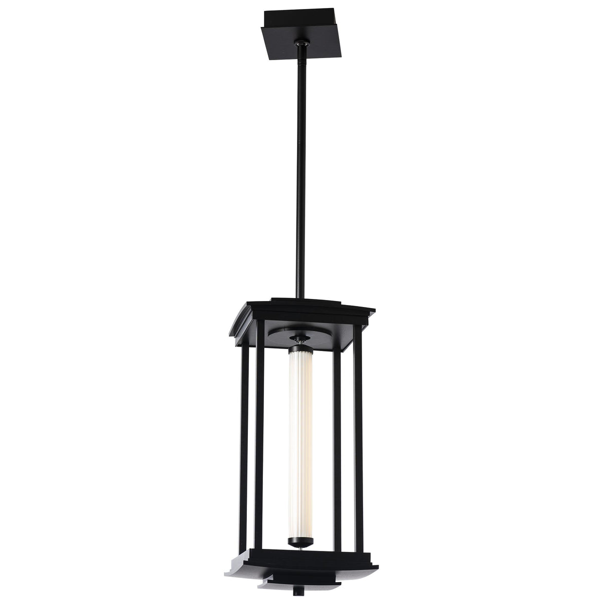 Hubbardton Forge 2023 Black Clear Glass (ZM) Multi Athena 1-Light Medium LED Lantern