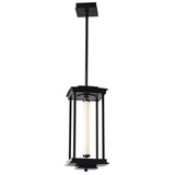 Hubbardton Forge 2023 Black Clear Glass (ZM) Multi Athena 1-Light Medium LED Lantern