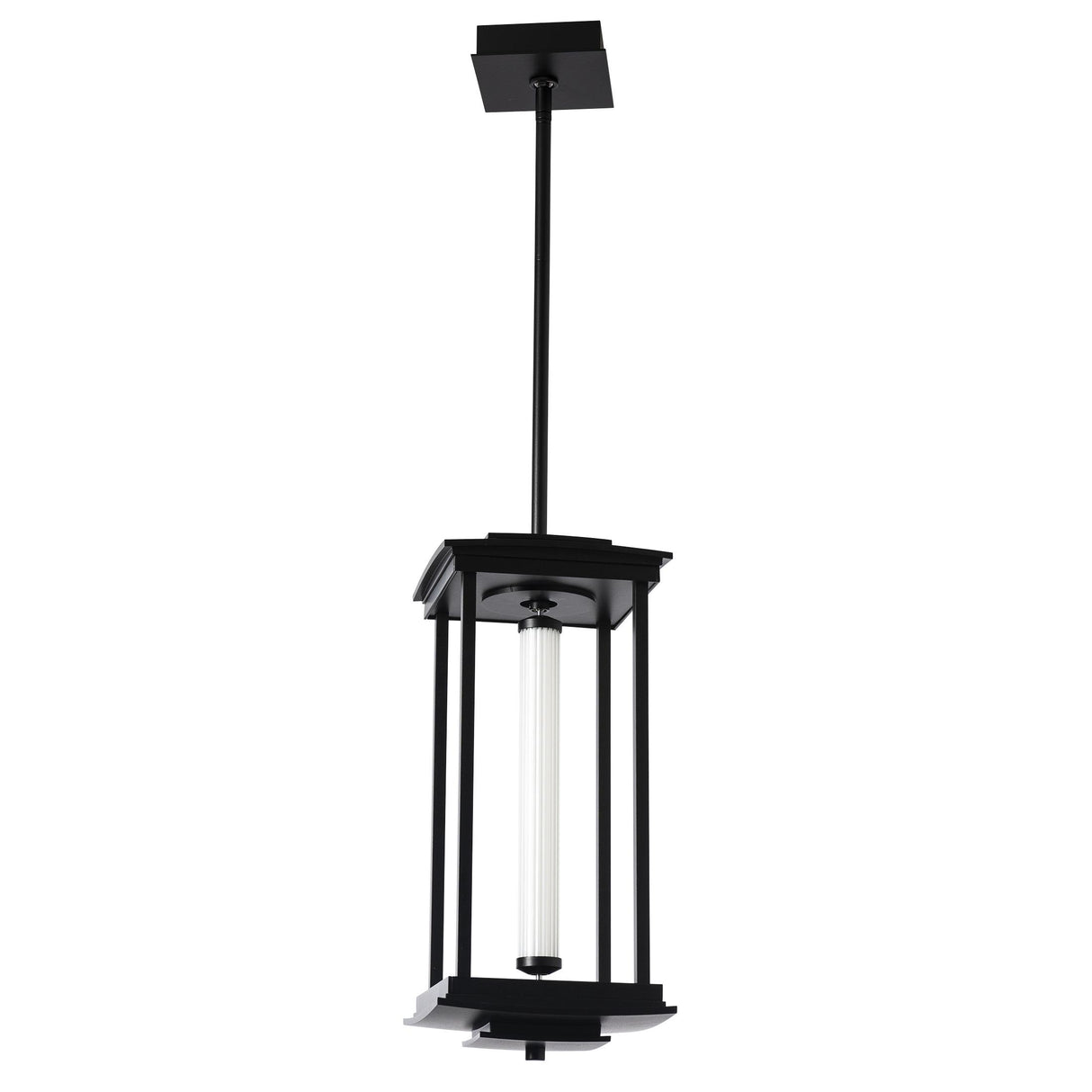 Hubbardton Forge 2023 Black Clear Glass (ZM) Multi Athena 1-Light Medium LED Lantern