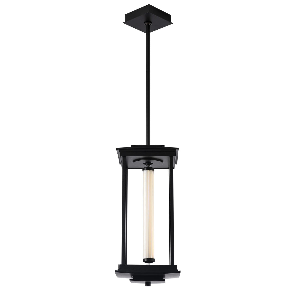 Hubbardton Forge 2023 Black Clear Glass (ZM) Multi Athena 1-Light Medium LED Lantern