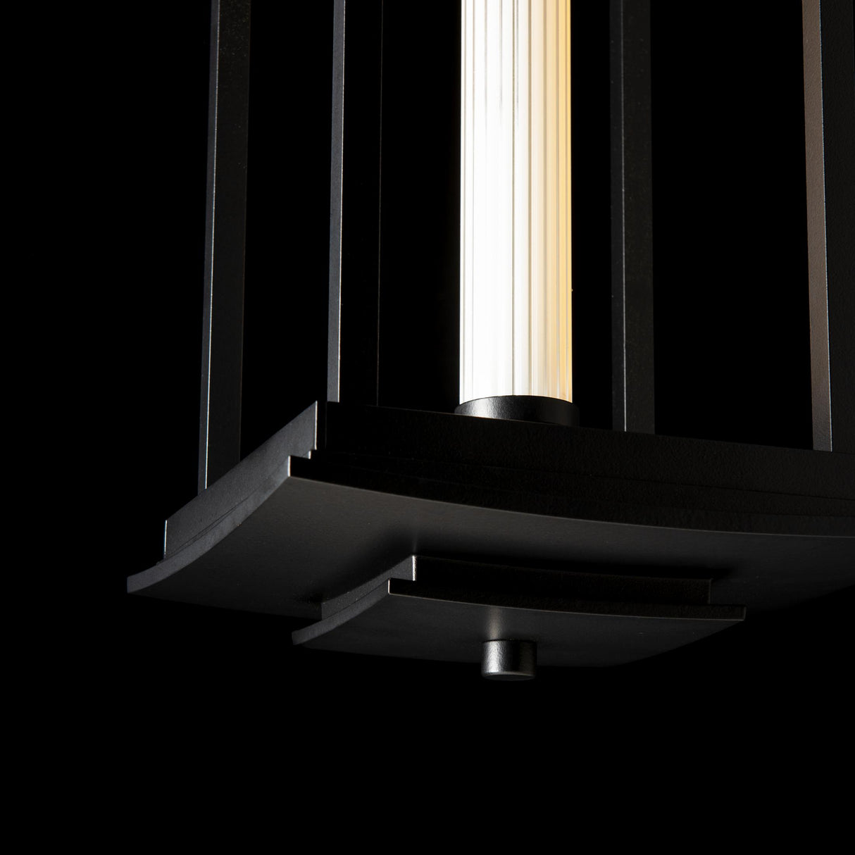 Hubbardton Forge 2023 Black Clear Glass (ZM) Multi Athena 1-Light Medium LED Lantern