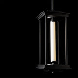 Hubbardton Forge 2023 Black Clear Glass (ZM) Multi Athena 1-Light Medium LED Lantern
