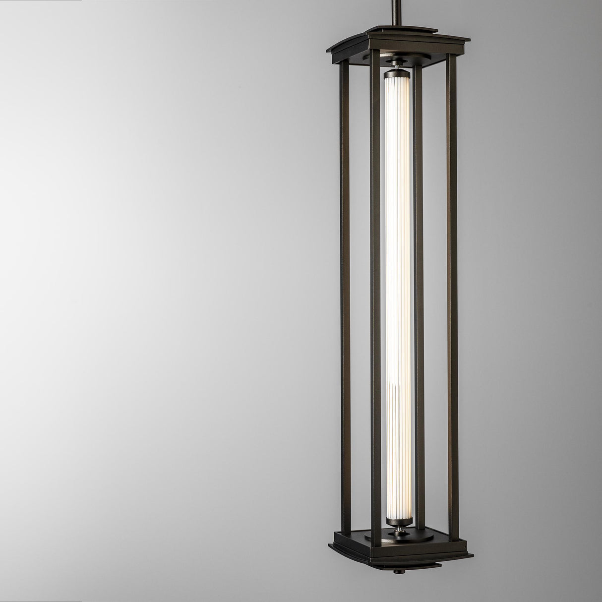 Hubbardton Forge 2023 Oil Rubbed Bronze Clear Glass (ZM) Multi Athena 1-Light Large LED Lantern