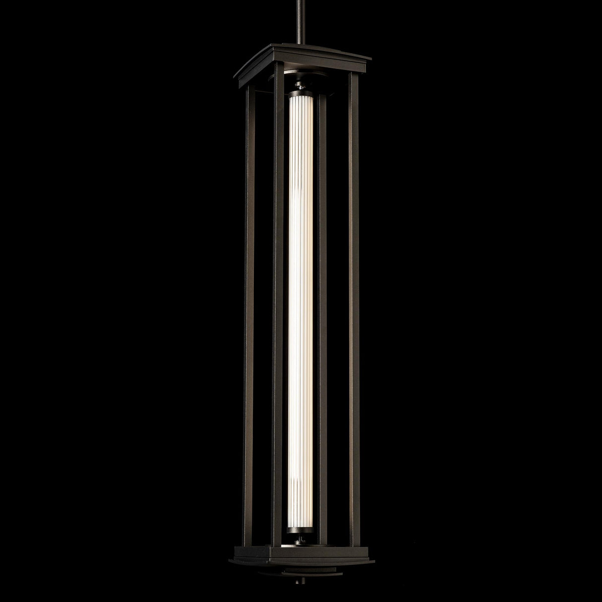 Hubbardton Forge 2023 Oil Rubbed Bronze Clear Glass (ZM) Multi Athena 1-Light Large LED Lantern