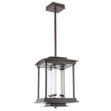 Hubbardton Forge 2023 Dark Smoke Clear Glass (ZM) Multi Athena 3-Light LED Lantern