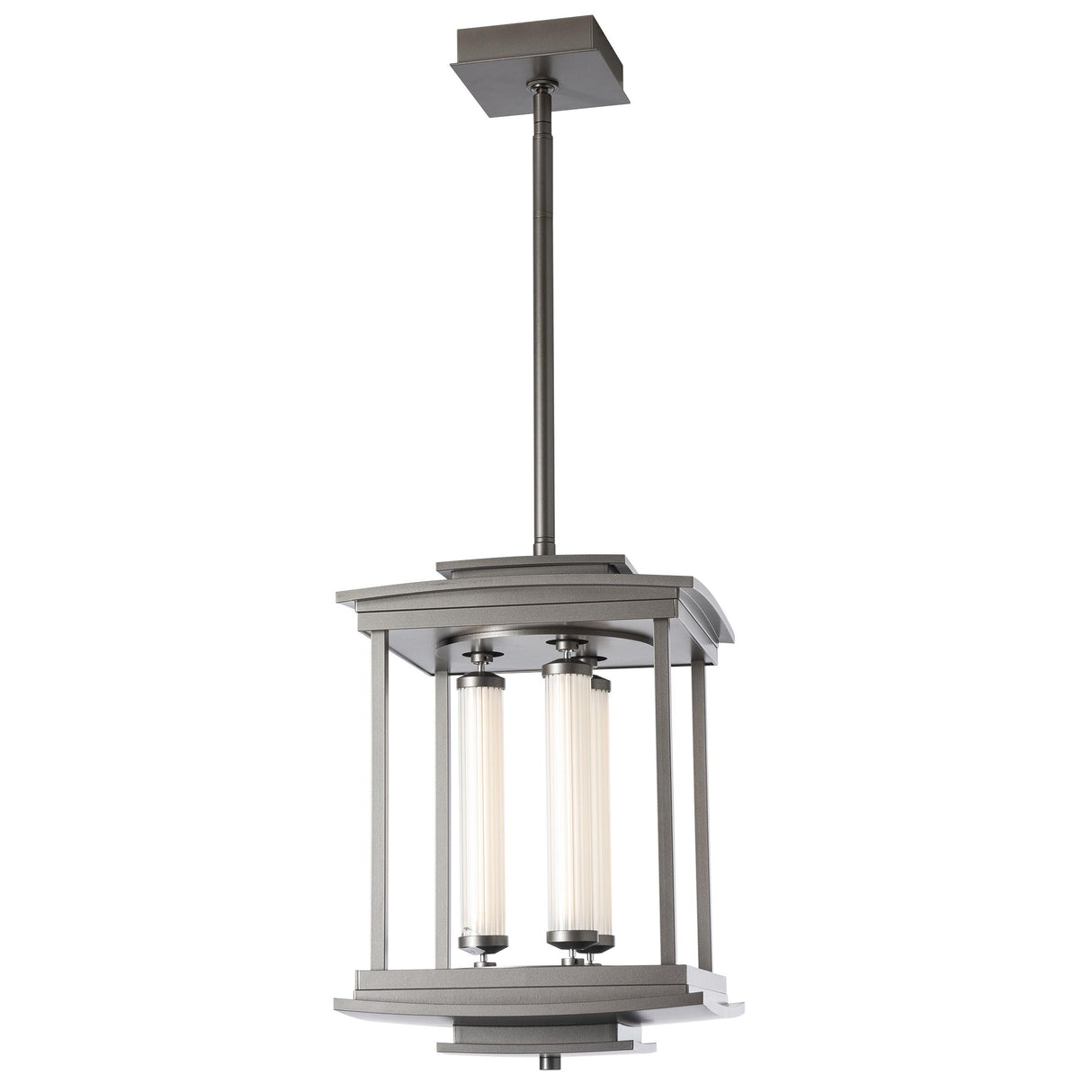 Hubbardton Forge 2023 Dark Smoke Clear Glass (ZM) Multi Athena 3-Light LED Lantern