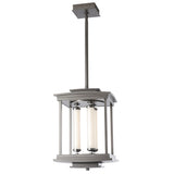 Hubbardton Forge 2023 Dark Smoke Clear Glass (ZM) Multi Athena 3-Light LED Lantern