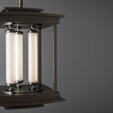 Hubbardton Forge 2023 Dark Smoke Clear Glass (ZM) Multi Athena 3-Light LED Lantern