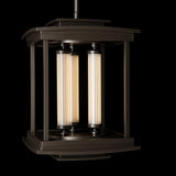 Hubbardton Forge 2023 Dark Smoke Clear Glass (ZM) Multi Athena 3-Light LED Lantern