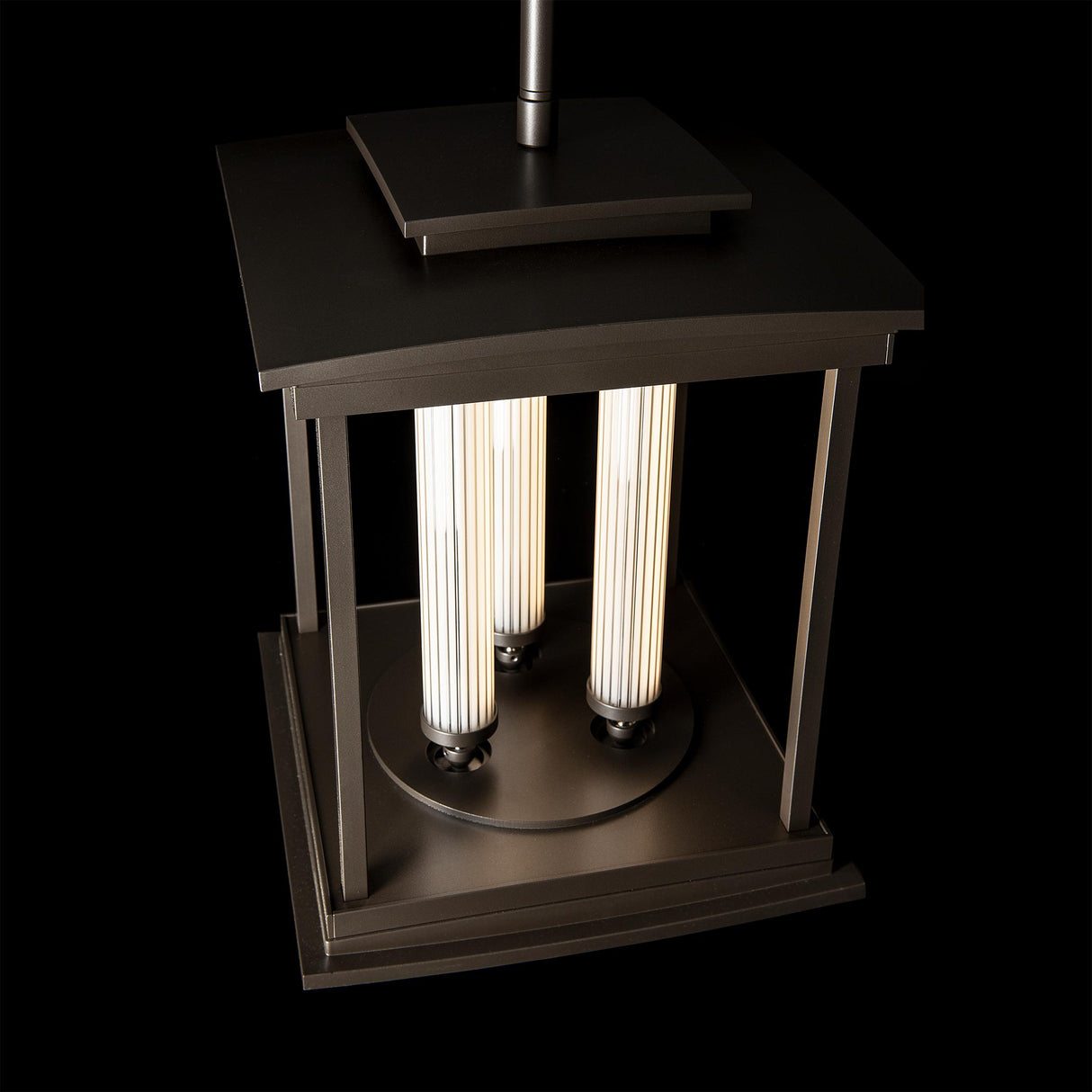 Hubbardton Forge 2023 Dark Smoke Clear Glass (ZM) Multi Athena 3-Light LED Lantern