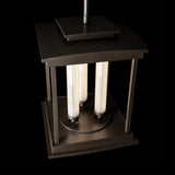 Hubbardton Forge 2023 Dark Smoke Clear Glass (ZM) Multi Athena 3-Light LED Lantern