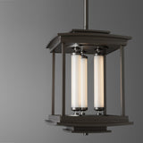 Hubbardton Forge 2023 Dark Smoke Clear Glass (ZM) Multi Athena 3-Light LED Lantern