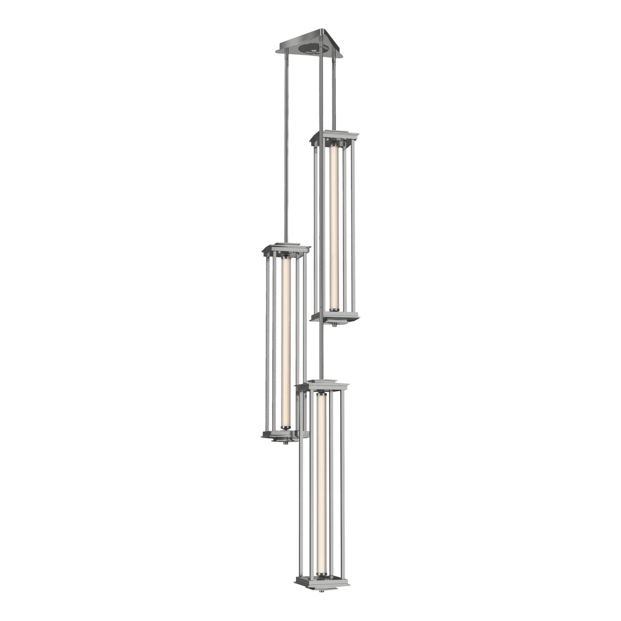 Hubbardton Forge 2023 Sterling Clear Glass (ZM) Multi Athena Triple Tall LED Lantern
