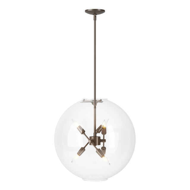 Hubbardton Forge 2022 Bronze Clear Glass (ZM) Multi Sfera 6-Light Pendant