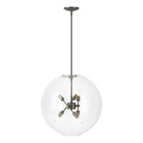 Hubbardton Forge 2022 Dark Smoke Clear Glass (ZM) Multi Sfera 6-Light Pendant