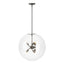 Hubbardton Forge 2022 Dark Smoke Clear Glass (ZM) Multi Sfera 6-Light Pendant