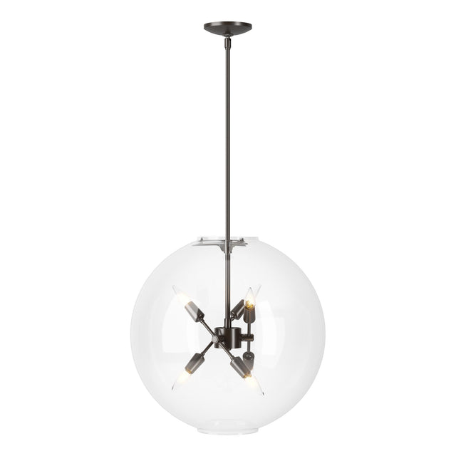 Hubbardton Forge 2022 Oil Rubbed Bronze Clear Glass (ZM) Multi Sfera 6-Light Pendant