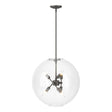 Hubbardton Forge 2022 Natural Iron Clear Glass (ZM) Multi Sfera 6-Light Pendant