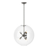 Hubbardton Forge 2022 Natural Iron Clear Glass (ZM) Multi Sfera 6-Light Pendant