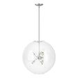 Hubbardton Forge 2022 Vintage Platinum Clear Glass (ZM) Multi Sfera 6-Light Pendant
