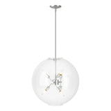 Hubbardton Forge 2022 Vintage Platinum Clear Glass (ZM) Multi Sfera 6-Light Pendant