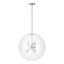 Hubbardton Forge 2022 Vintage Platinum Clear Glass (ZM) Multi Sfera 6-Light Pendant