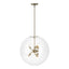 Hubbardton Forge 2022 Soft Gold Clear Glass (ZM) Multi Sfera 6-Light Pendant