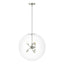 Hubbardton Forge 2022 Sterling Clear Glass (ZM) Multi Sfera 6-Light Pendant