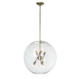 Hubbardton Forge 2022 Modern Brass Clear Glass (ZM) Multi Sfera 6-Light Pendant